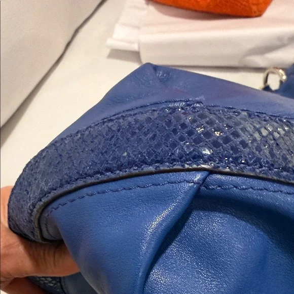 Coach Blue Leather Shoulder Bag F1176-F16535 - Picture 12 of 13